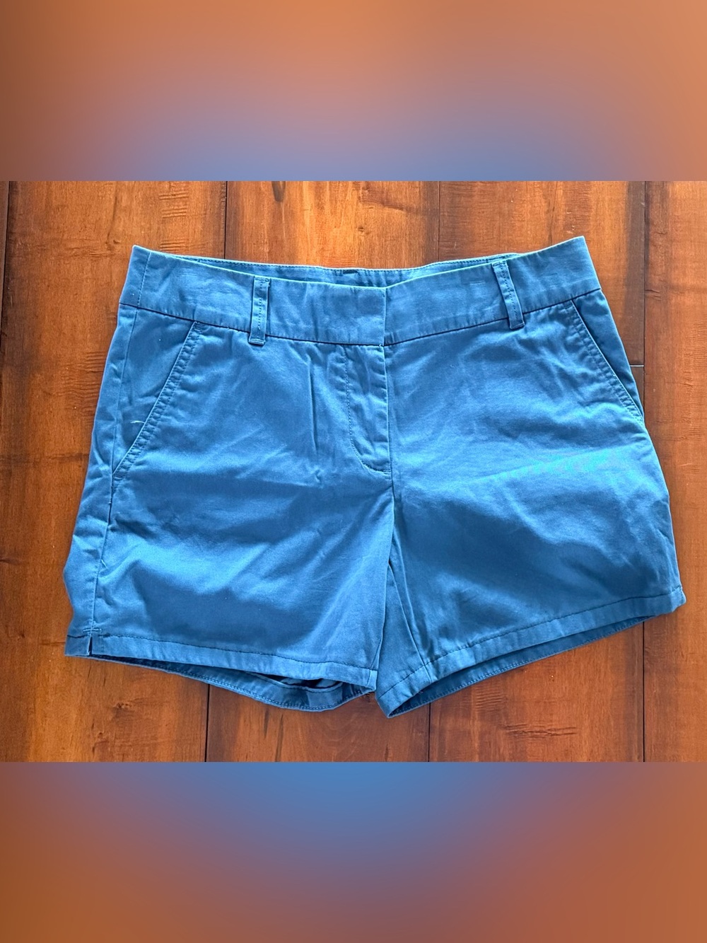 LOFT Women's Chino Shorts in Teal Blue